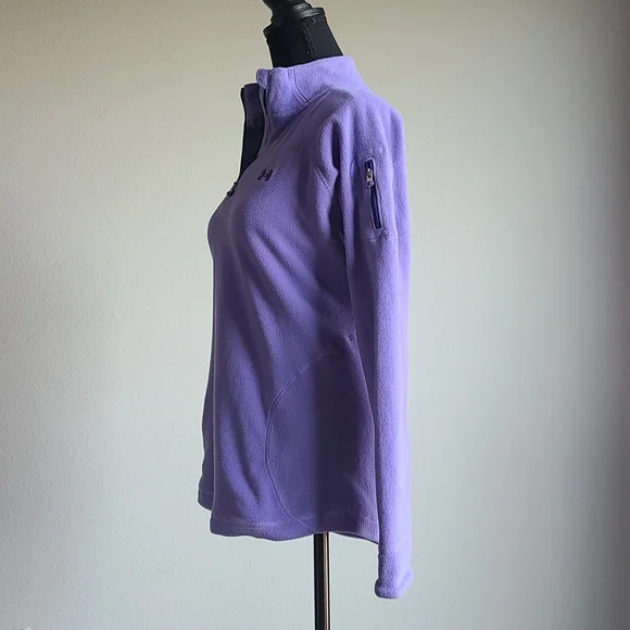 EUC Under Amour Quarter Zip Microfleece Shirt Size Small - Picture 2 of 3